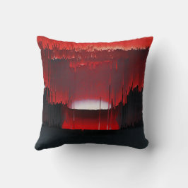 Colorful Digital Sunset Glitch Kudde