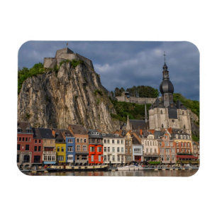 Colorful Dinant town view by sunset, Belgien Magnet
