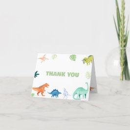 Colorful Dino Party Dinosaur Birthday Tack Kort