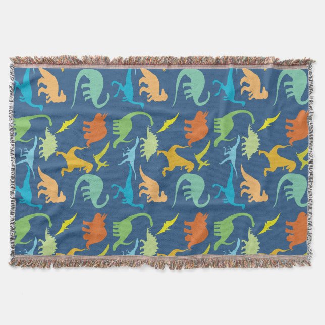 Colorful Dinosaur Mönster Filt (Framsidan)