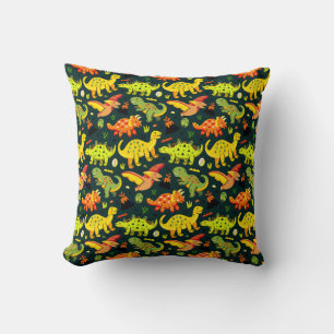 Colorful Dinosaur Mönster Kudde
