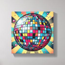 Colorful disco boll canvas art!