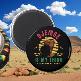 Colorful Djembe är min sak African Drum Magnet