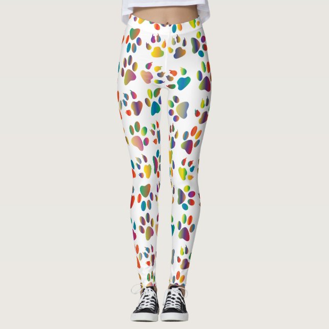 Colorful Doggie Tass Leggings (Framsida)