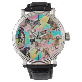 Colorful Dogs Wrist Watch – Fun Puppy Pet Armbandsur