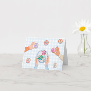 Colorful Donut Party Kort