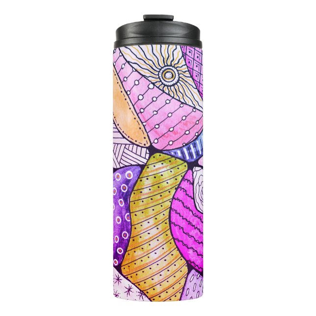 Colorful Doodle Art Thermal Tumbler (Framsida)