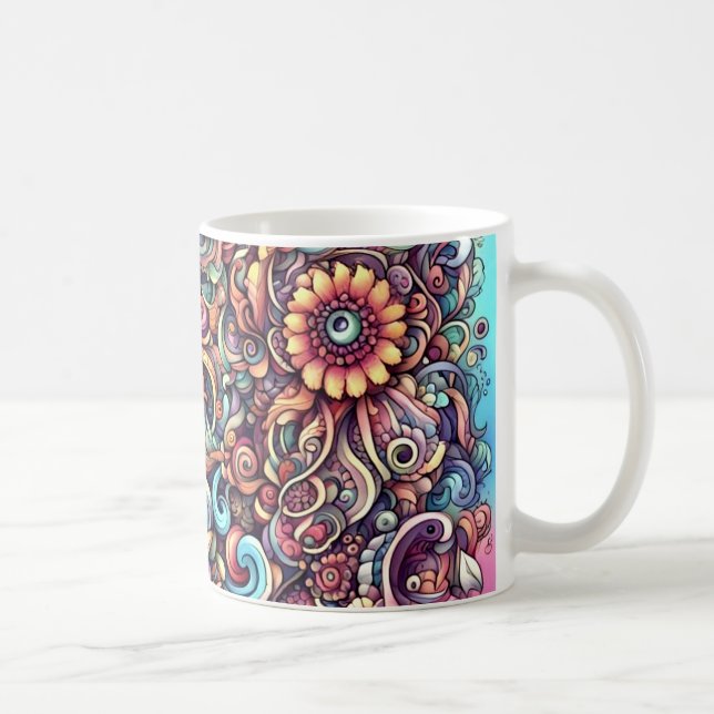 Colorful doodle kaffemugg (Höger)