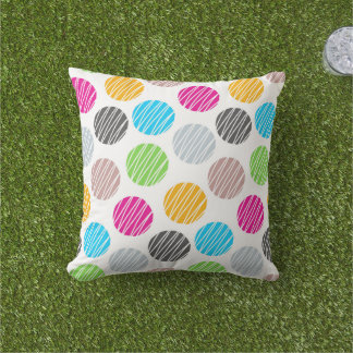 Colorful Dots Throw Pillow Kudde