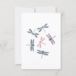 Colorful Dragonflies Inbjudningar