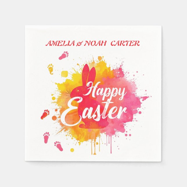 COLORFUL  Easter BRUNCH & HUNT Pappersservett (Framsidan)