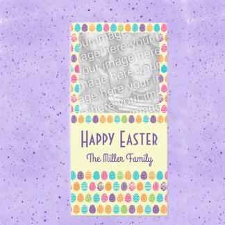 Colorful Easter Eggs photo Holiday Card Julkort