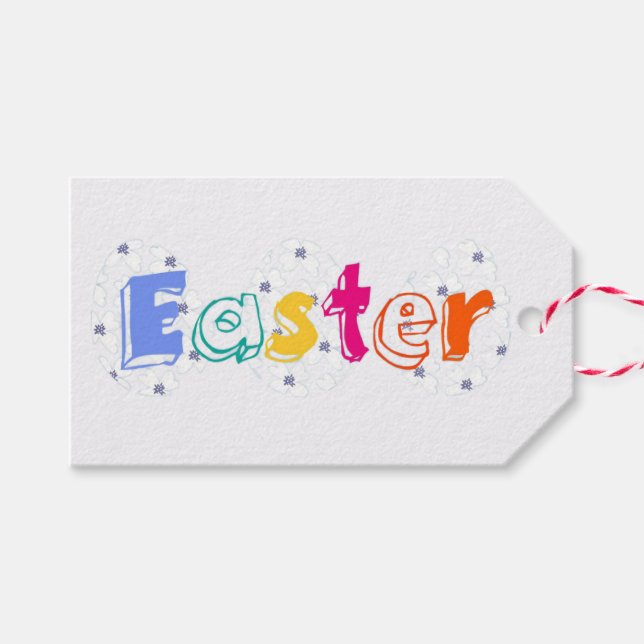 Colorful “Easter” Lettering  Presentetikett (Framsidan (Horizontal))
