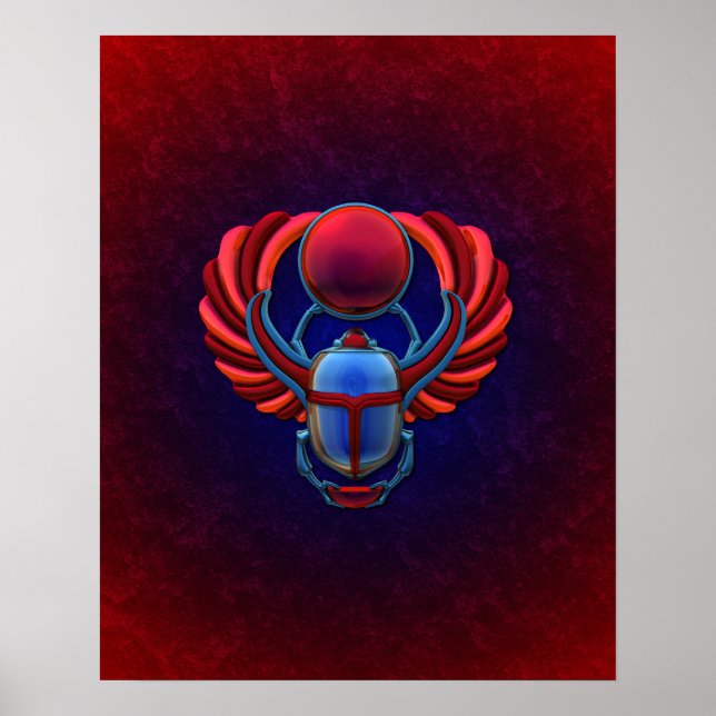 Colorful Egyptian Scarab Poster (Framsidan)