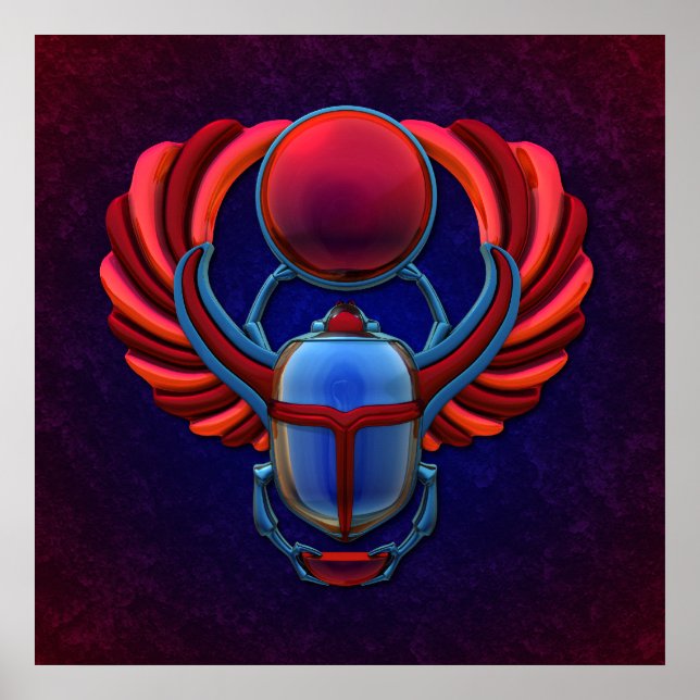 Colorful Egyptian Scarab Poster (Framsidan)