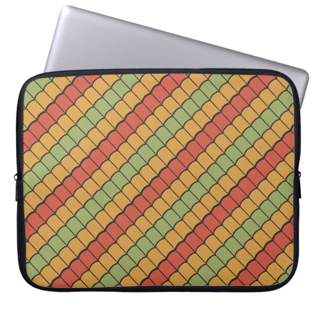 Colorful Egyptian Tribal Feathers Laptop sleeve (Framsidan)