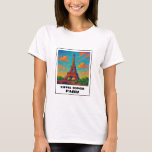 Colorful Eiffel torn Paris-resa T Shirt