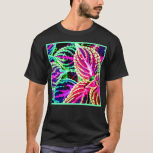 Colorful Elegance Lövs Mönster T Shirt