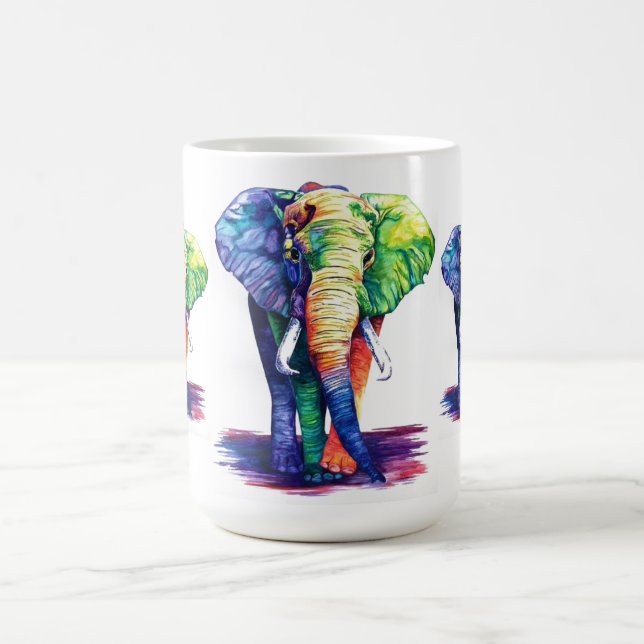 Colorful elephant kaffemugg (Center)