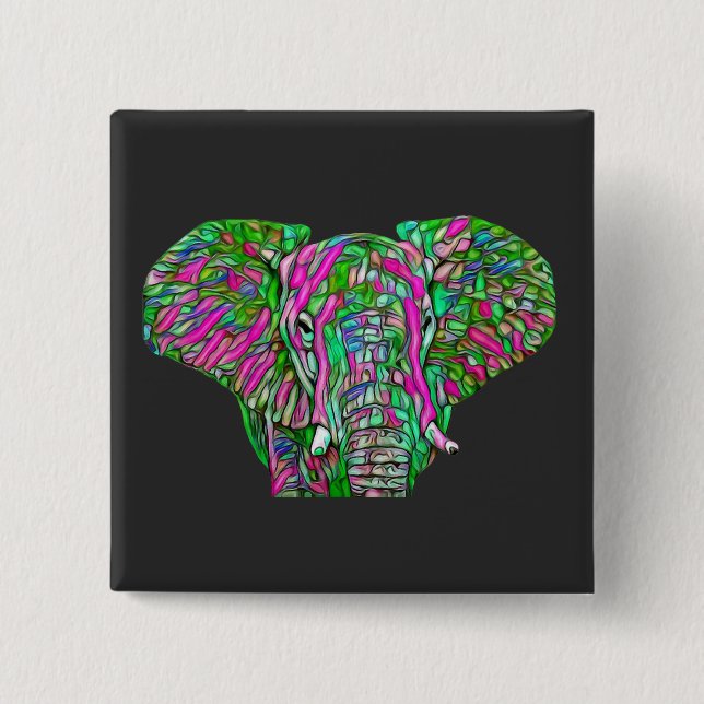 Colorful Elephant Knapp (Framsida)