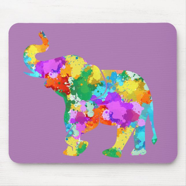 Colorful Elephant Mousepad Musmatta (Framsidan)