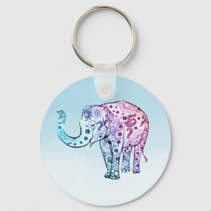 Colorful Elephant Nyckelring