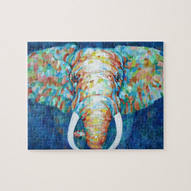 Colorful Elephant Pussel (Horisontell)