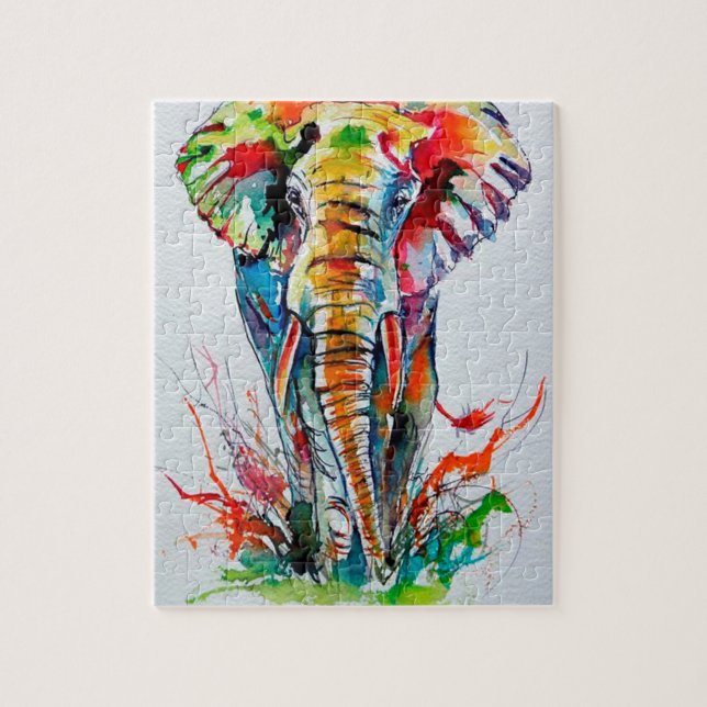 Colorful elephant pussel (Vertikal)