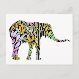 Colorful Elephant Vykort