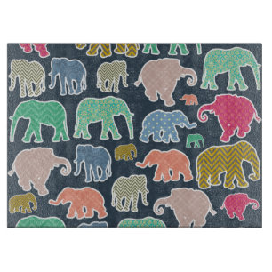 Colorful Elephants, Mönster of Elephants, Zigzag
