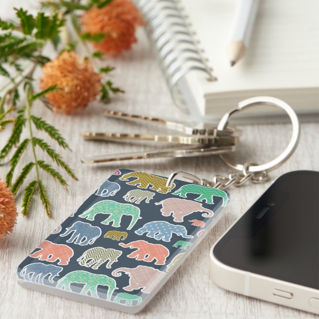 Colorful Elephants, Mönster of Elephants, Zigzag (Högra Framsidan)