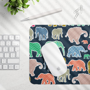 Colorful Elephants, Mönster of Elephants, Zigzag Musmatta