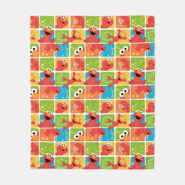 Colorful Elmo Grid Mönster Fleecefilt (Framsidan)