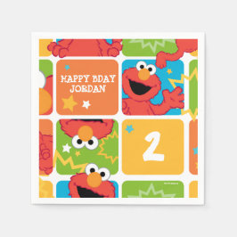 Colorful Elmo Grid Pattern Pappersservett