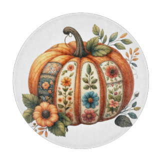 COLORFUL EMBROIDERY LOOK FALL PUMPKIN