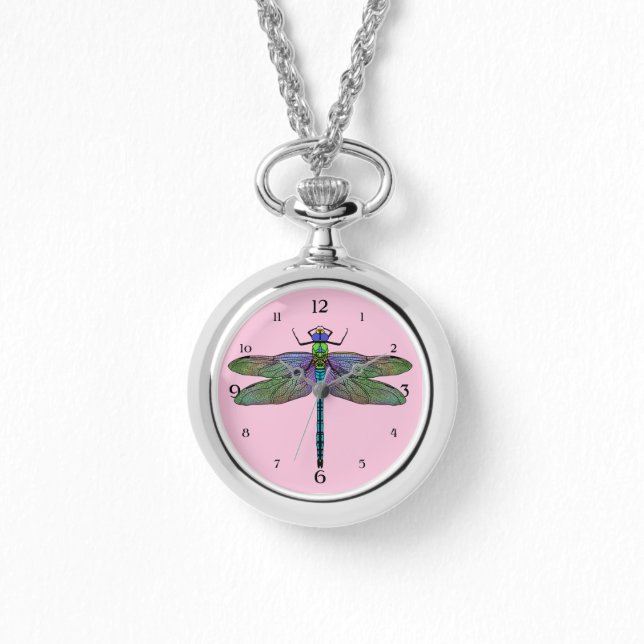 Colorful Emperor Dragonfly Art Armbandsur (Framsida)