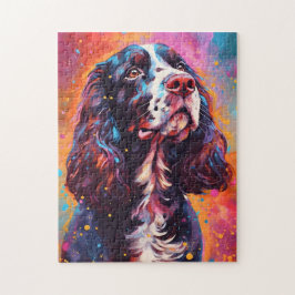 Colorful English Springer spanel Pussel