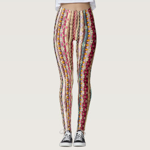 Colorful Ethnic Boho Tribal Mönster Leggings