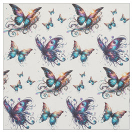 Colorful fabric with butterfly pattern tyg