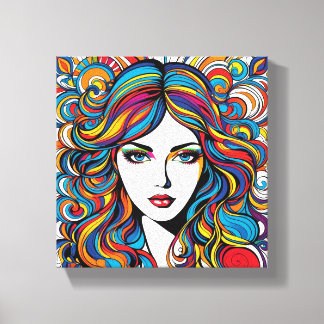 Colorful Face Canvas Print