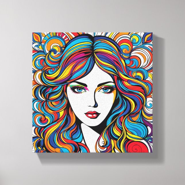 Colorful Face Canvas Print (Framsida)