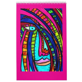 Colorful Faces and Hair Calendar Kalender