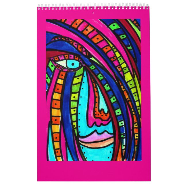 Colorful Faces and Hair Calendar Kalender (Omslag)