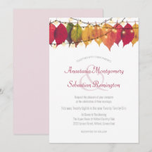 Colorful Fall Löv String Ljus Bröllop Ceremony