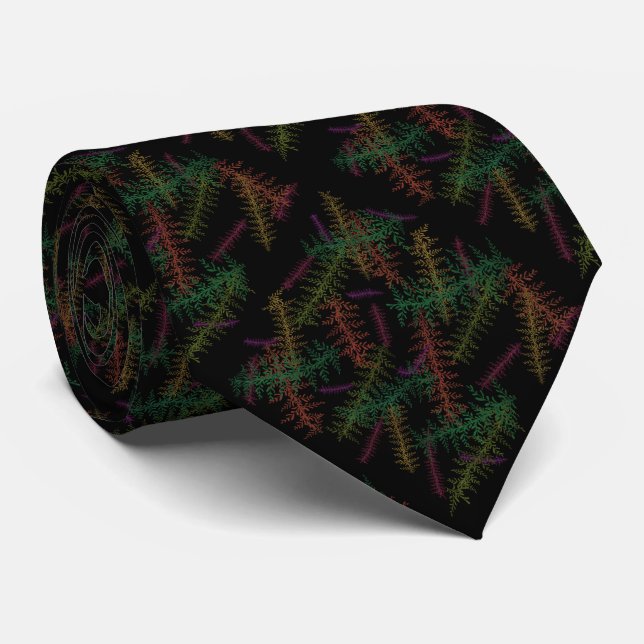 Colorful Fallen Leafy Repeating Pattern On Black   Slips (Rullad)
