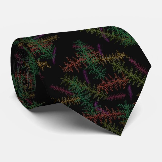 Colorful Fallen Leafy Repeating Pattern On Black   Slips (Rullad)
