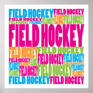 Colorful Fält Hockey Poster