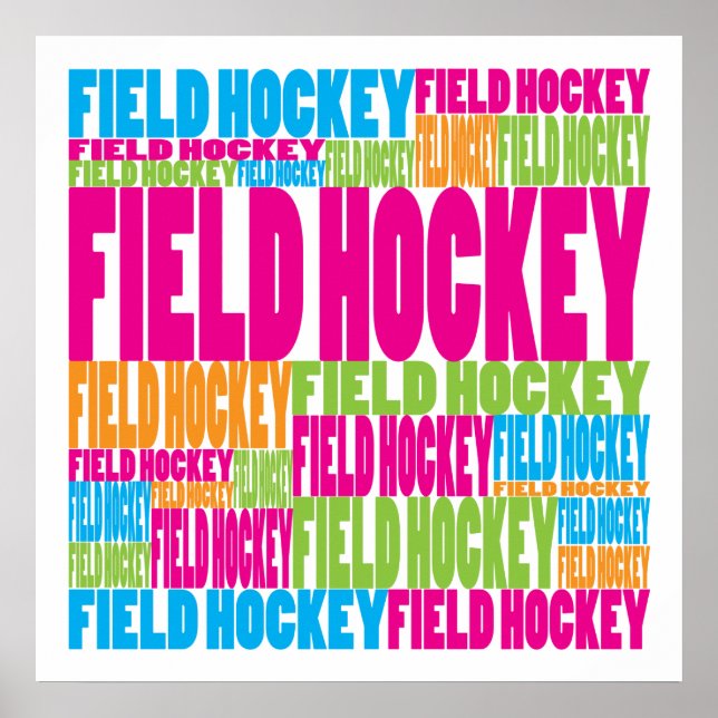 Colorful Fält Hockey Poster (Framsidan)