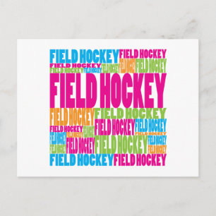 Colorful Fält Hockey Vykort