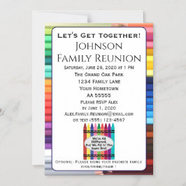 Colorful Family Reunion Invitation Magnet Card